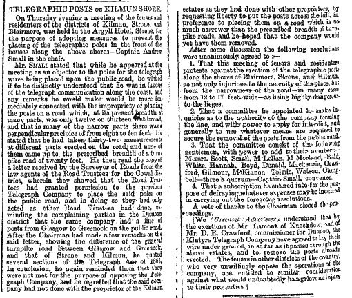 Kilmun Telegraph Pole 