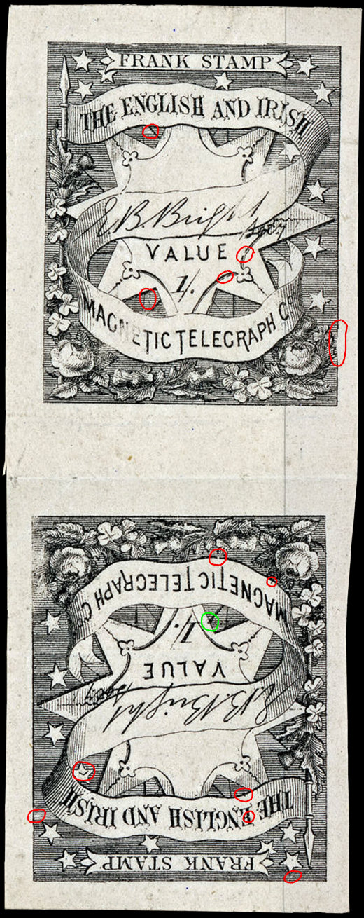 flaws on cols 2-9 tête-bêche