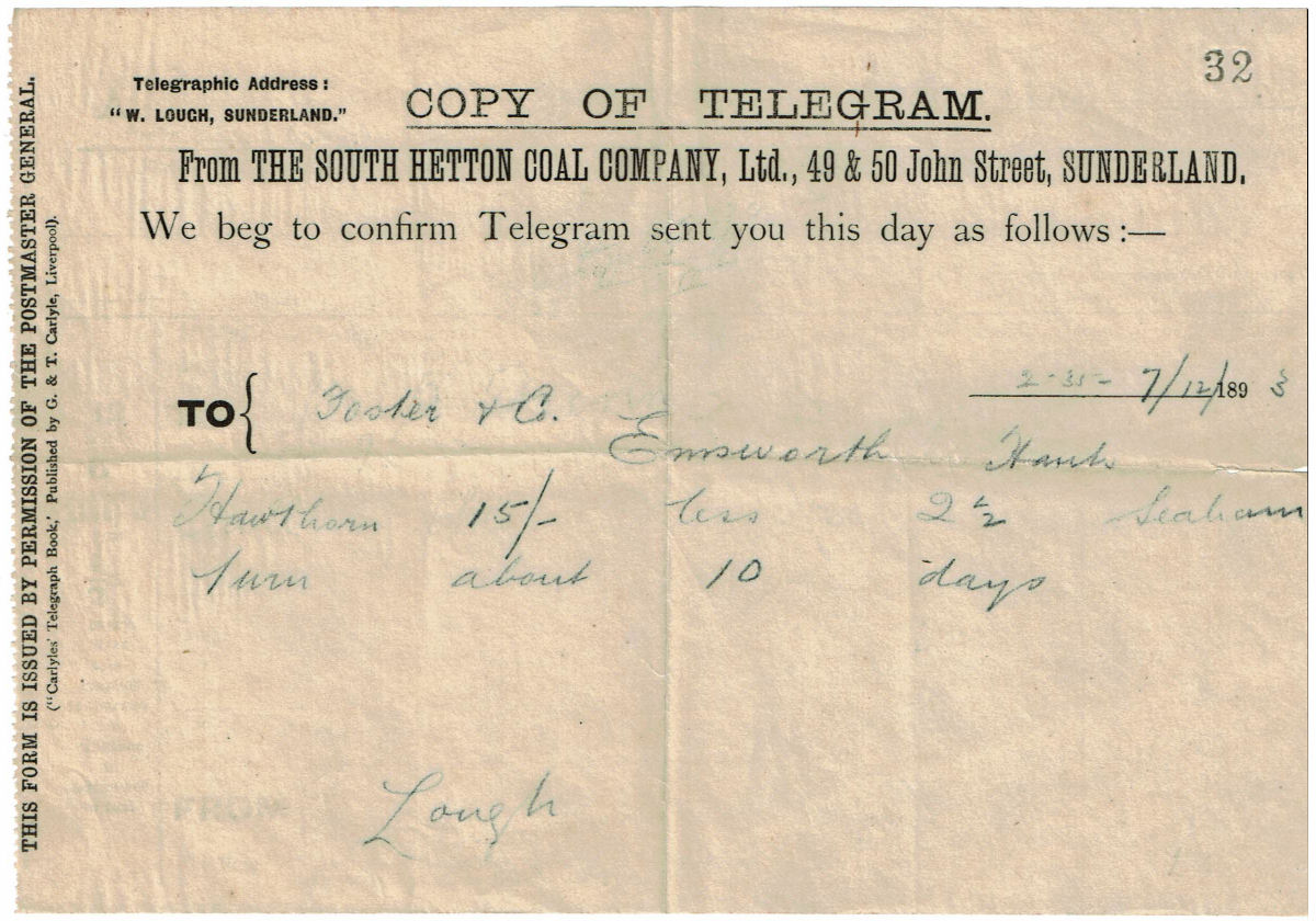 G & T Received Telegram Form 