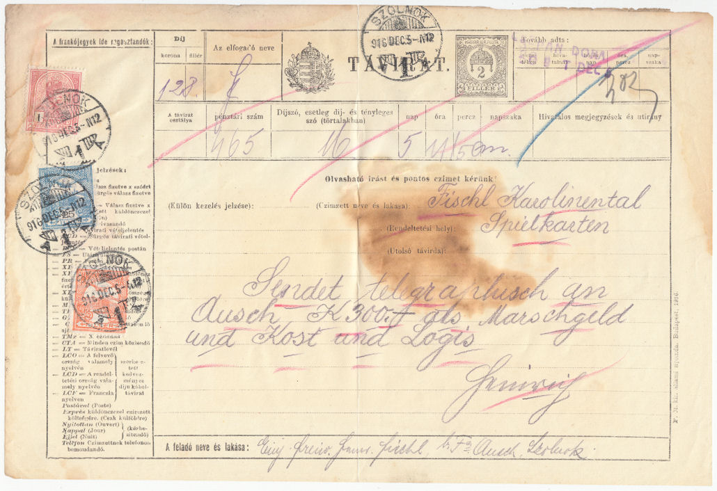 Szolnok Telegram-1916