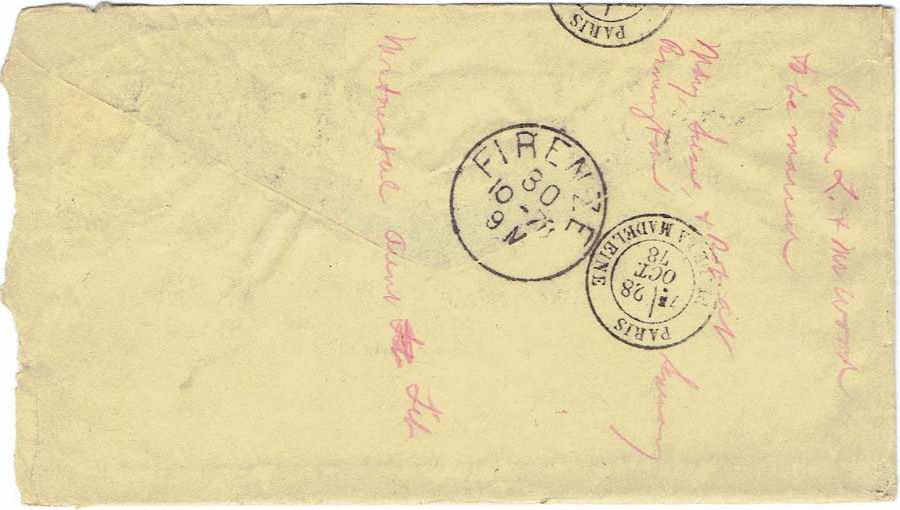1878 Philadelphia envelope - Front