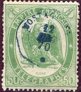 France-50c used in Mostaganem