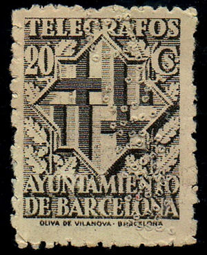 Spain-Barcelona-1941 - 20c used