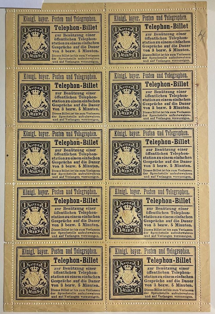 Bavaria H61 1Mk sheet