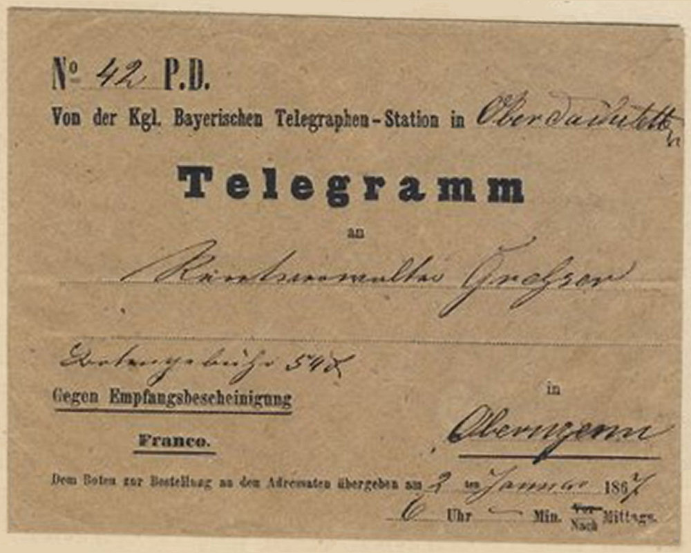 Bavarian envelope of 1867