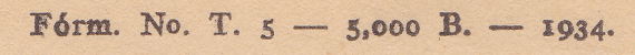 T5 - 1934 printing of 5000 - imprint