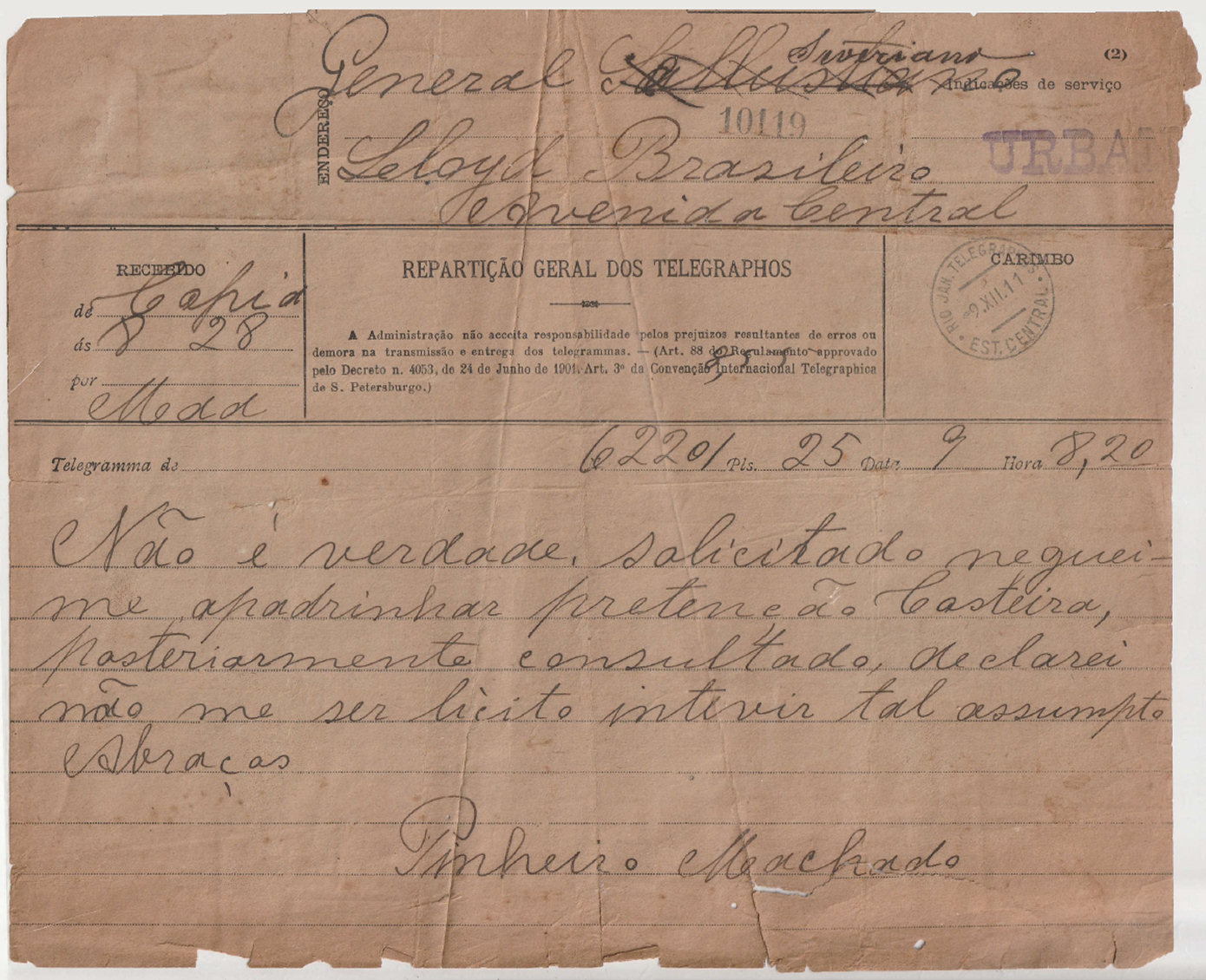 Brazil 9-12-1911