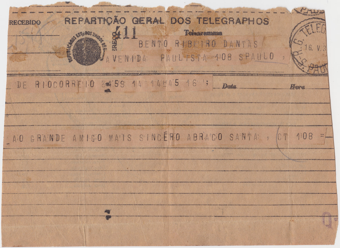 Brazil 16-5-193? - front