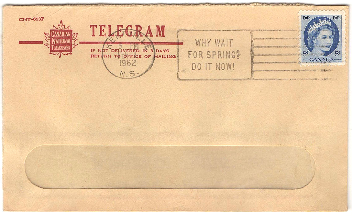 1962 envelope - front