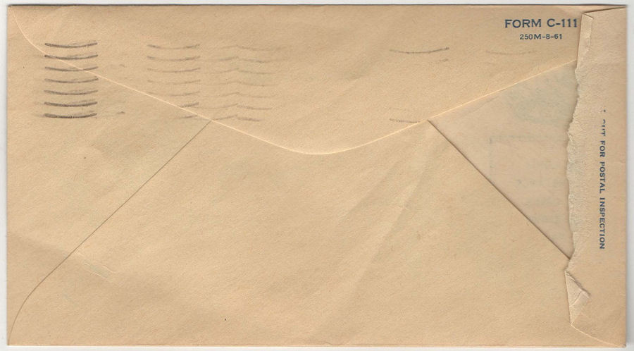 1962 envelope - back