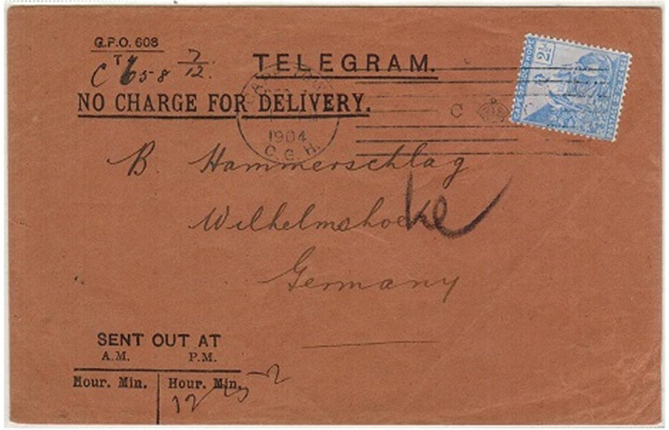 608/T4 COGH envelope 1904