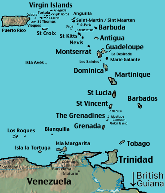 Map of Island chain.
