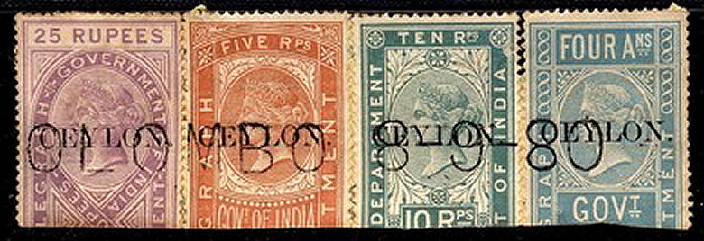 Ceylon overprints