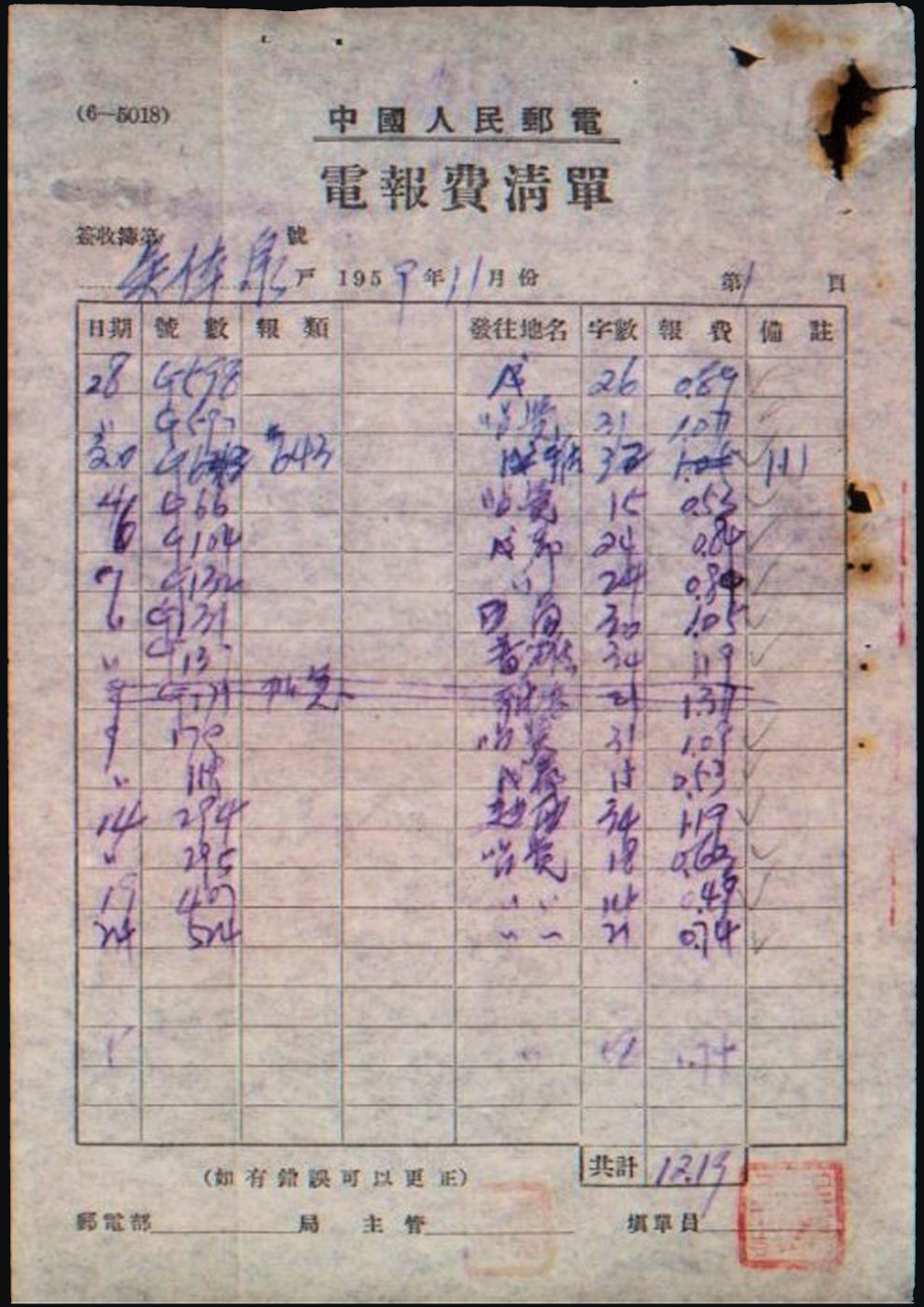 Form 6-5018 of 1959
