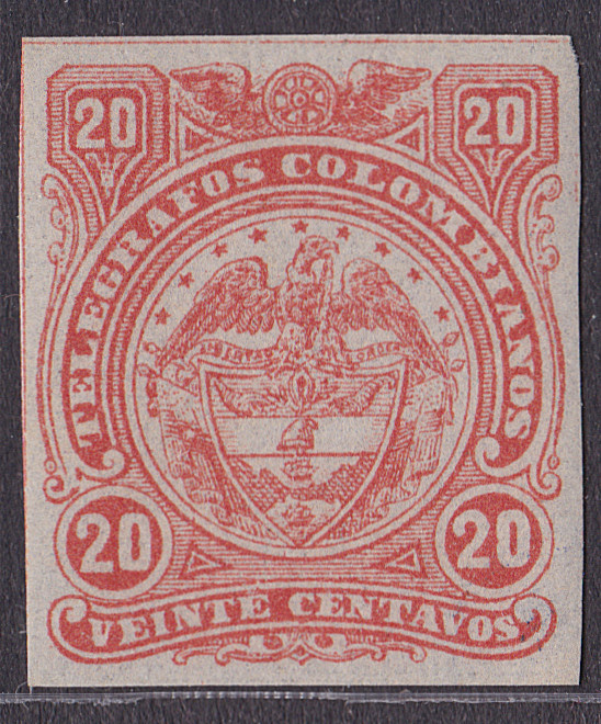 Colombia 20c type I, red