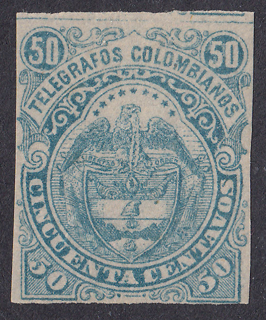 Colombia 50c type I, blue-green ?