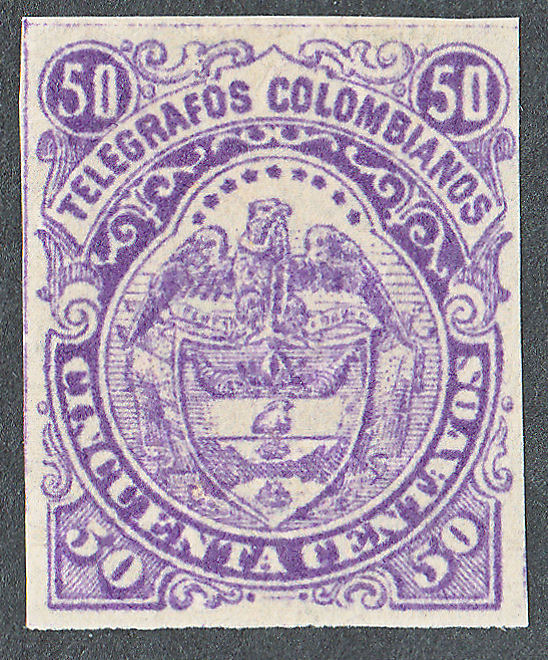 Colombia 50c type II, violet