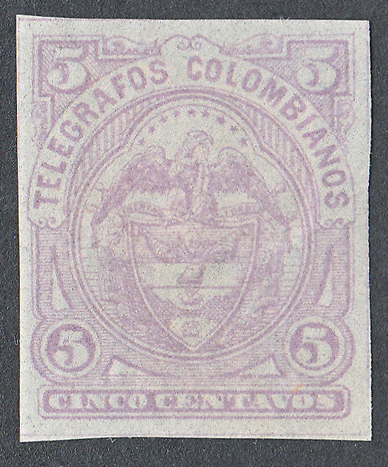 Colombia 5c type I, lilac 