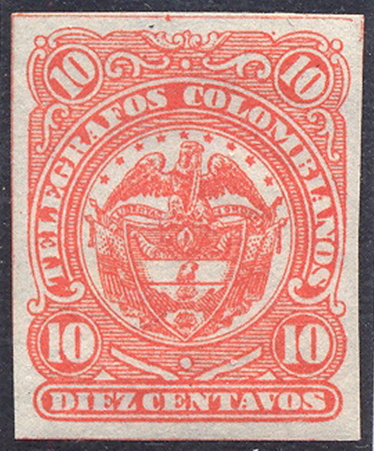 Colombia 10c type III - no dots