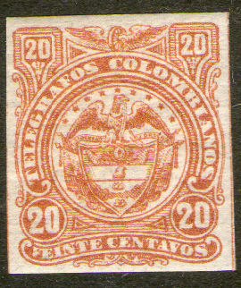 Colombia 20c type RH16a