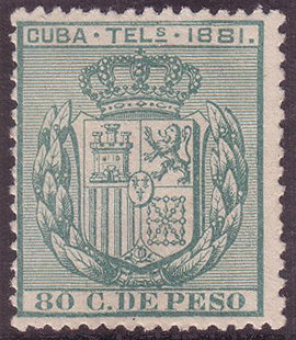 Cuba 1881 80c - b