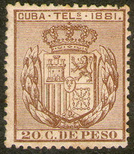 Cuba 1881 20c - a