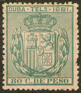 Cuba 1881 80c - a