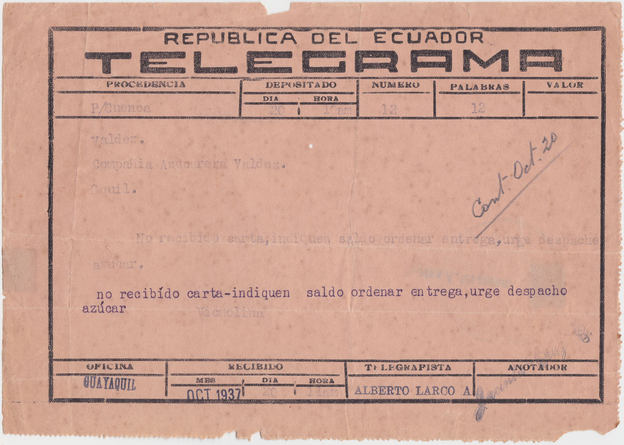 Ecuador, 20 October 1937