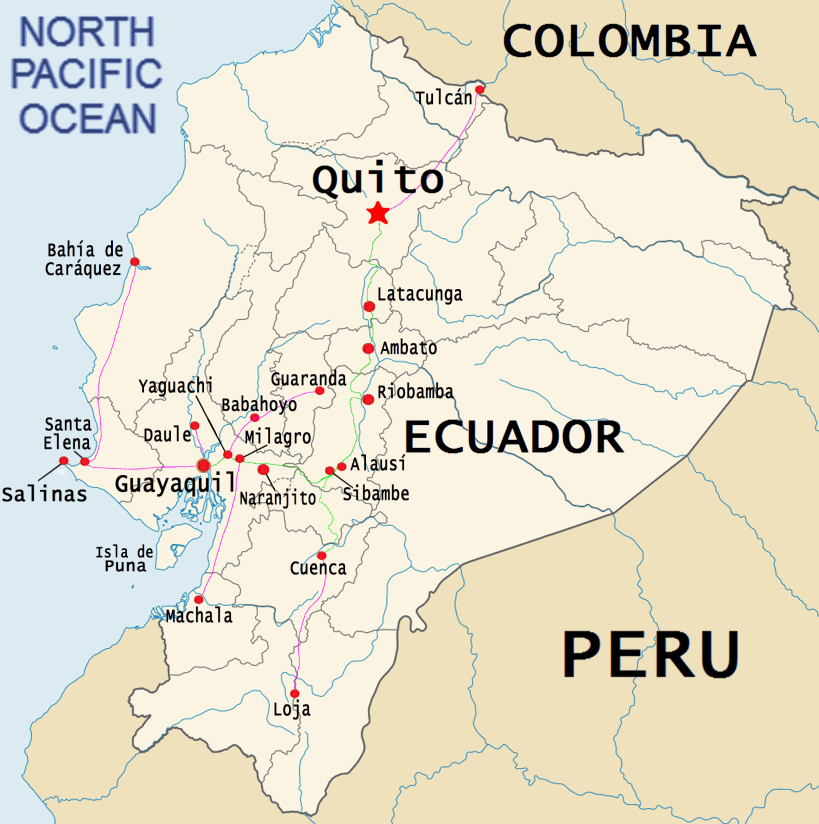Map of Ecuador