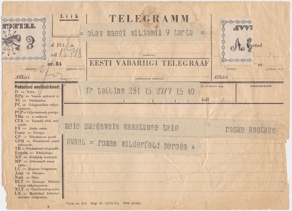 1939 telegram