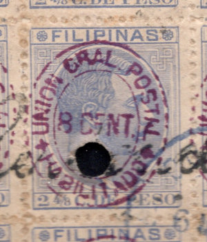 8c on 2½c 2nd Retouch - Scott 106