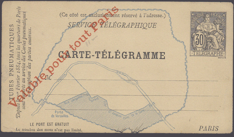 Pneumatic examples - 1884 with overprint