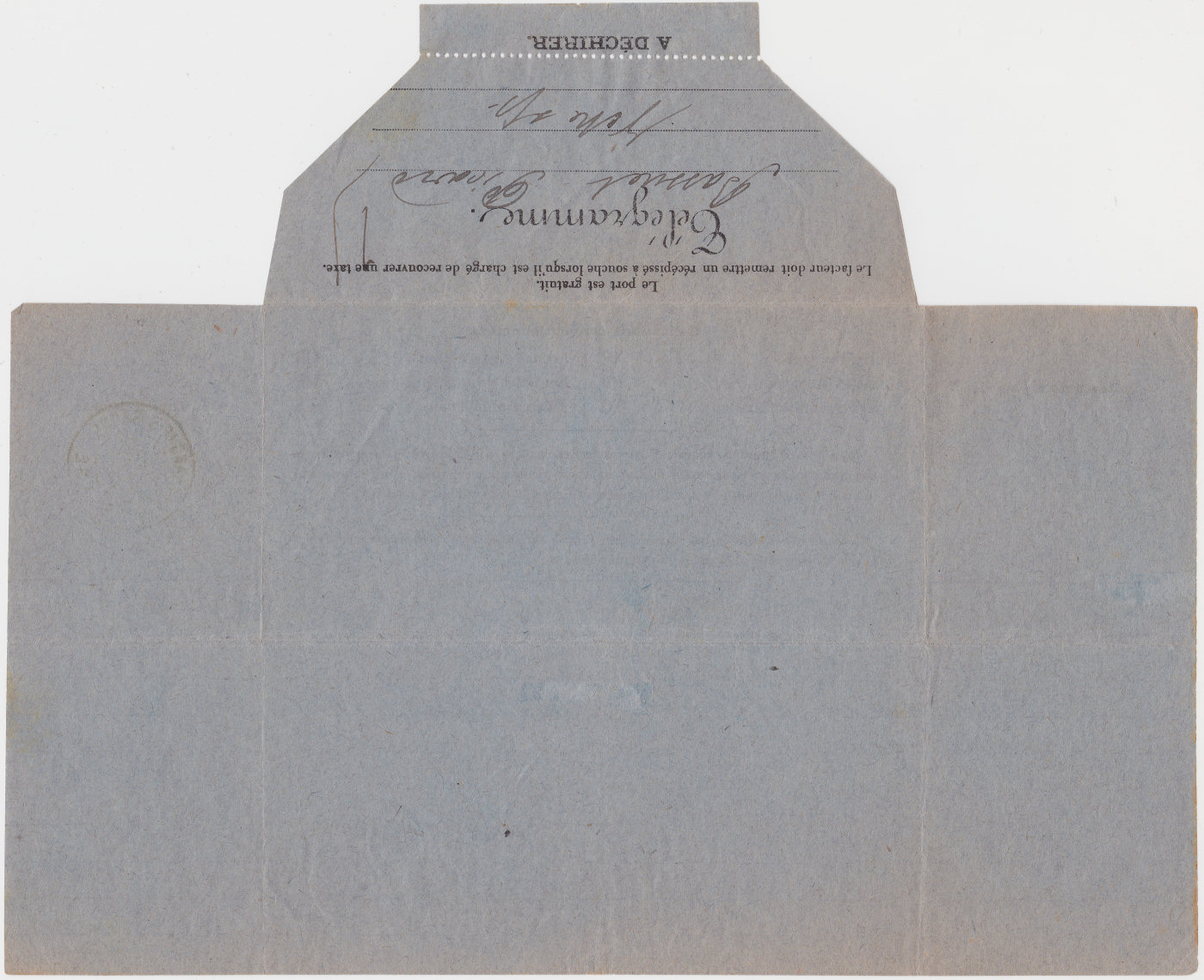 1897 Telegram - back