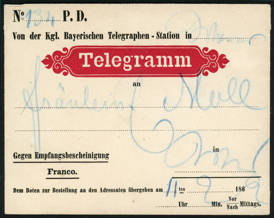 Bavarian envelope of 1866
