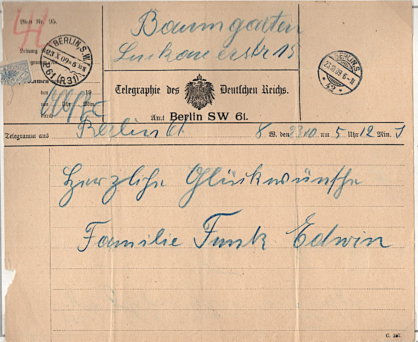 1909 form C. 187