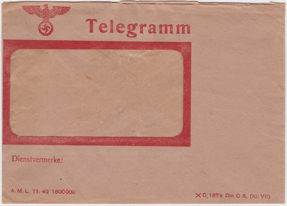 Germany Envelope - 6-11-42 - front