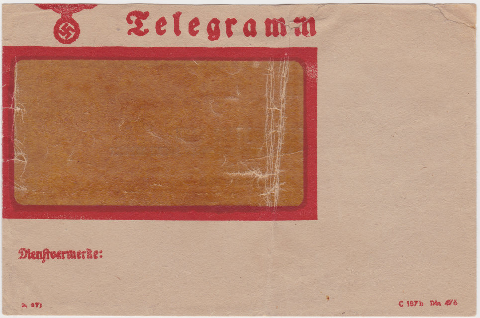 Germany Envelope - 476 - front