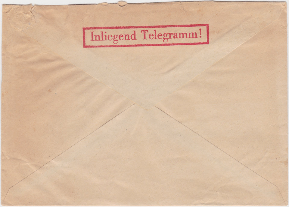 Germany Envelope - February 1960 - back