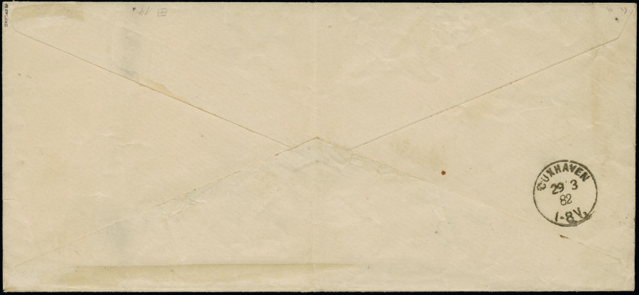 Heligoland 29/3/1882 back