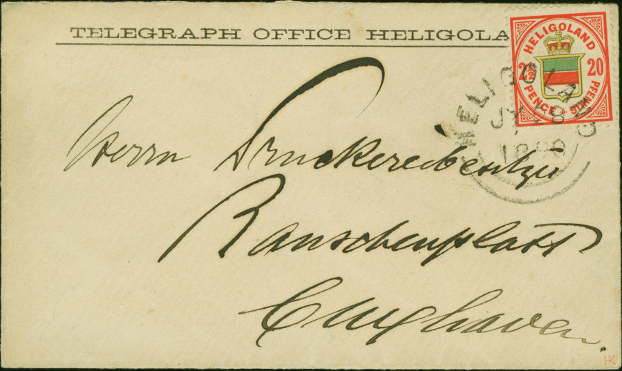 Heligoland 28/7/1890 front