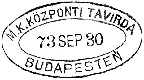 Budapest Central Telegraph cancel