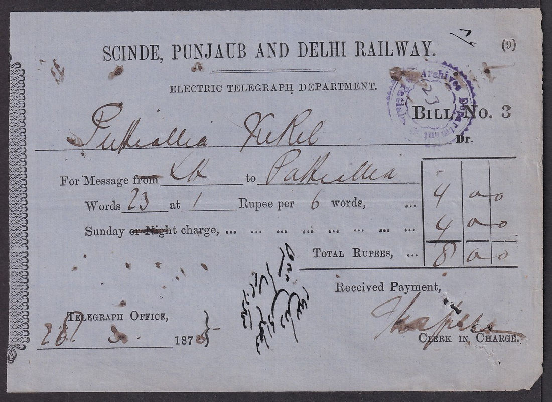 Scinde, Punjaub and Delhi Railway 1875