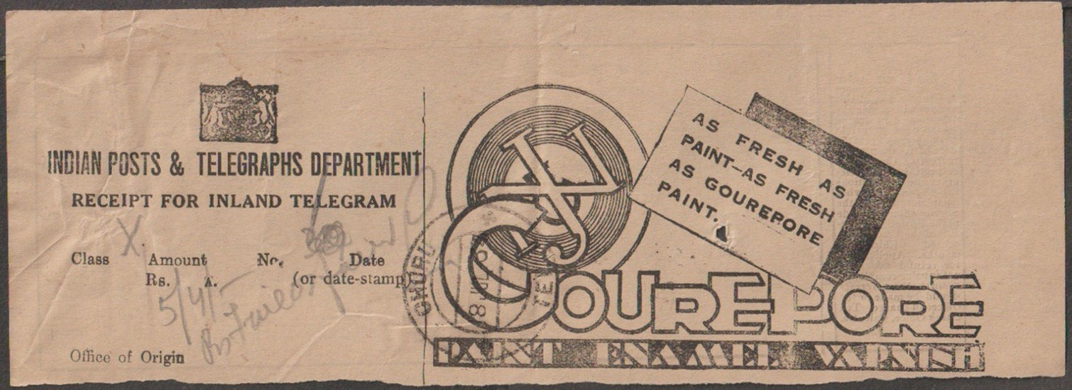 advertising Gourepore Paint, July 1934 - front