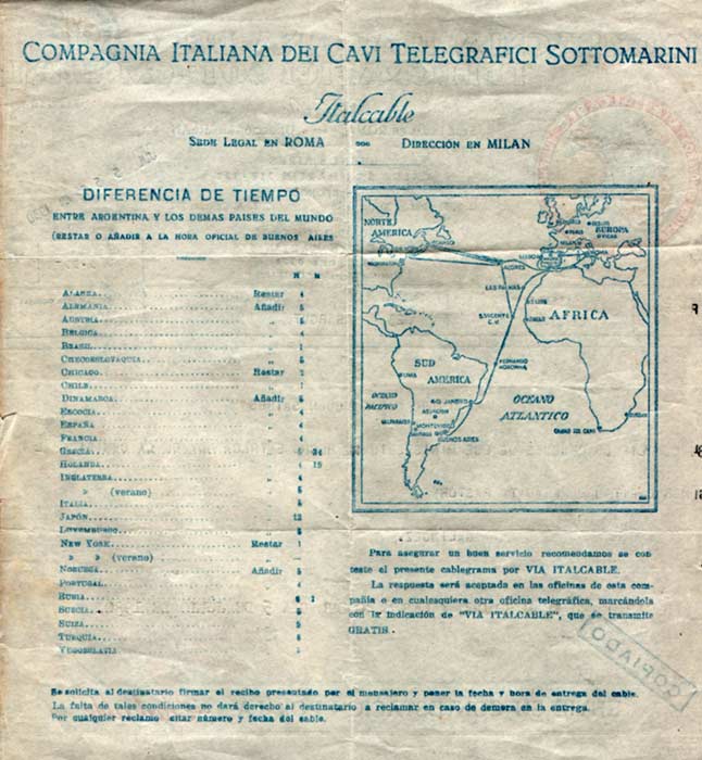 ItalCable 5 July 1930 - back