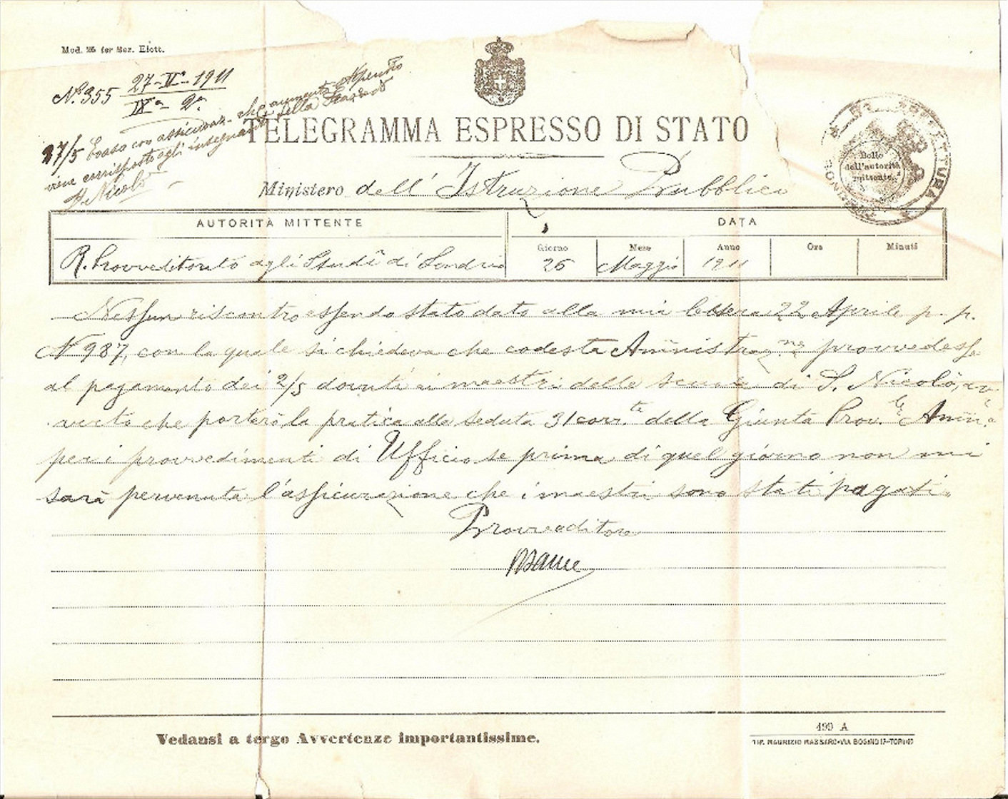 State form 26, 1911