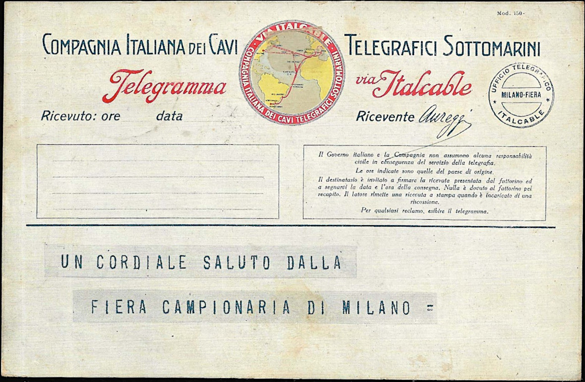 Italian Form 1927 - front