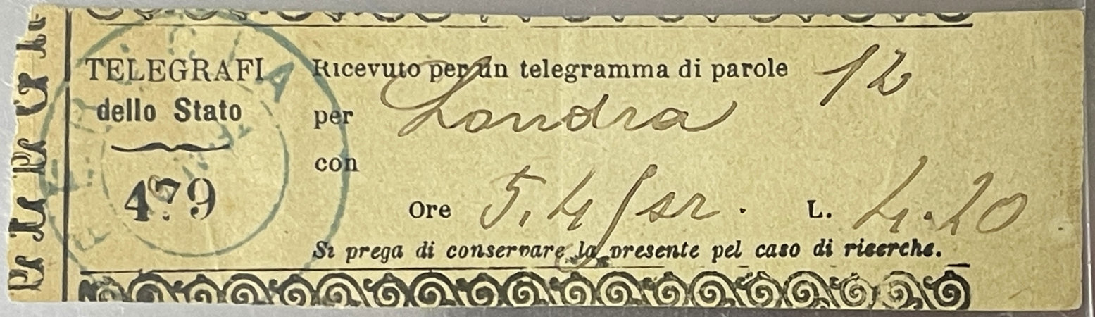 Receipt of 16-4-1891