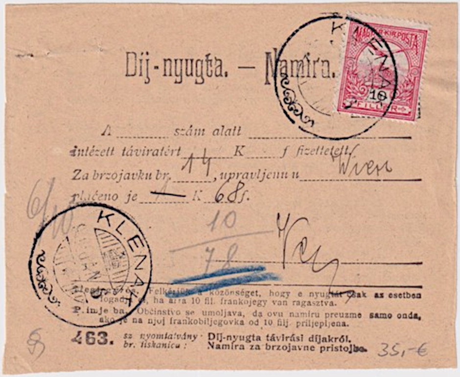 463 - Receipt - front