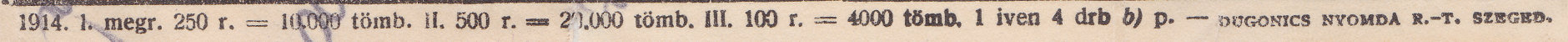 1914 Form - imprint