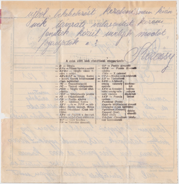 1914 Szeged Form - b